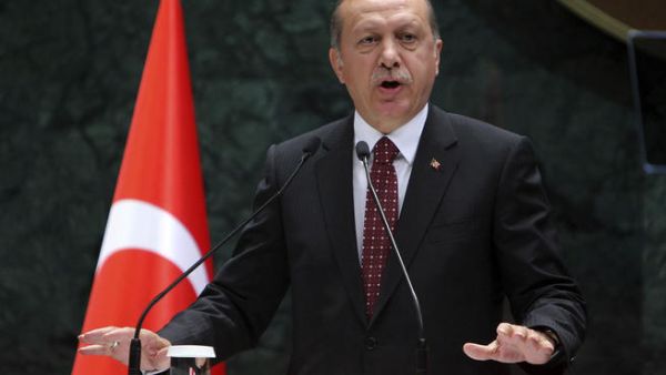 “None of us can remain silent to the arbitrary cancellation of commercial agreements and the use of economic sanctions as weapons,” Erdogan said in a speech to the United Nations General Assembly. (AFP PHOTO / ADEM ALTAN)