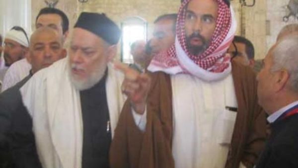 المفتي خلال زيارته الاقصى