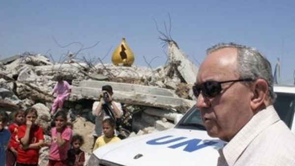 ريتشارد غولدستون في غزة خلال اعداده للتقرير