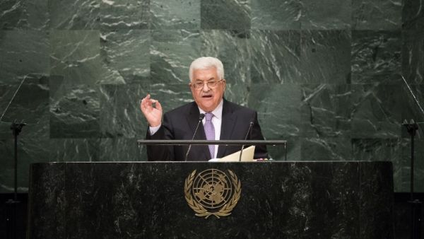 President of the State of Palenstine Mahmoud Abbas addresses the United Nations General Assembly at UN headquarters, September 22, 2016 in New York City. (AFP/Drew Angerer)