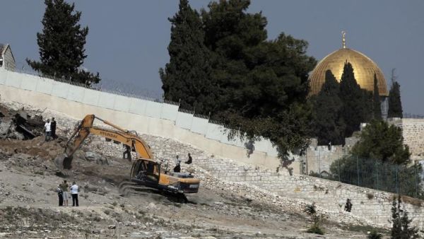 The demolition of Palestinian sheds in the annexed East Jerusalem neighborhood of Silwan. (AFP/File) 