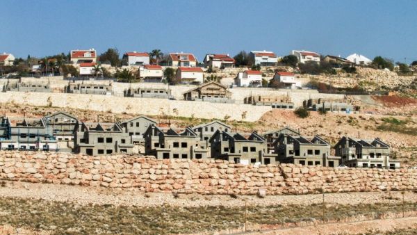 A picture taken on February 8, 2017 shows a general view of a construction site in a new housing project in the Israeli settlement of Nili, near the West Bank city of Ramallah. (AFP/Gil Cohen-Magen)