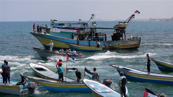 fishing boats carrying a group of Palestinian activists who are protesting and trying to break Israel's naval blockade of the Gaza Strip on May 29, 2018. (AFP/ File Photo)