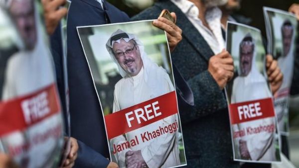 Protesters gather in Istanbul to demand the whereabouts of Jamal Khashoggi (AFP/File)
