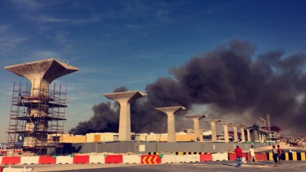 Nearly 14,000 workers on the Mall of Qatar site were evacuated safely. (Twitter)