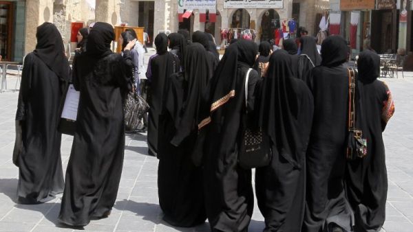Qatari women represent about half of the national workforce, or 91,000 working age individuals.  (AFP/Valery Hache)