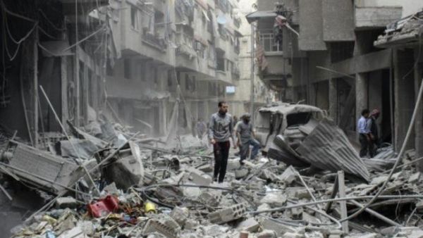 Destruction caused by Russian airstrikes in Syria. (AFP/File)