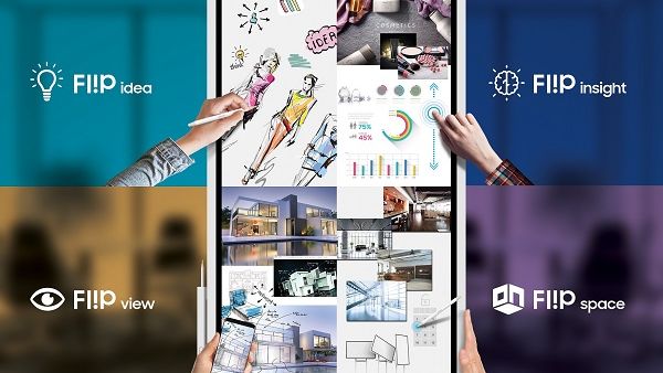 Each Flip display is customizable and can configure to portrait or landscape orientations to suit unique meeting needs. Each Flip display is customizable and can configure to portrait or landscape orientations to suit unique meeting needs.