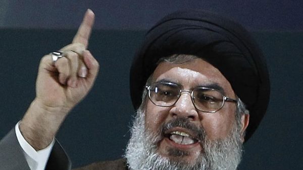  Hezbollah's chief Hassan Nasrallah delivers a speech during a rare public appearance at a gathering to mark the "Al-Quds (Jerusalem) International Day" from Beirut's southern suburb neighbourhood of Rweiss (AFP/ANWAR AMRO)