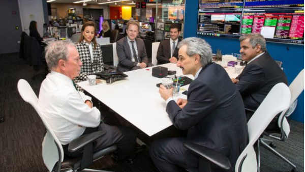  Prince Alwaleed Bin Talal met with founder of Bloomberg and former Mayor of New York Michael Bloomberg.  (Kingdom Holding Company)