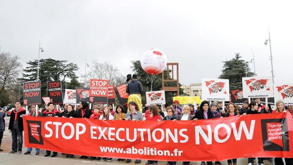A 2010 protest against the death penalty worldwide in Geneva, Switzerland (Flickr)