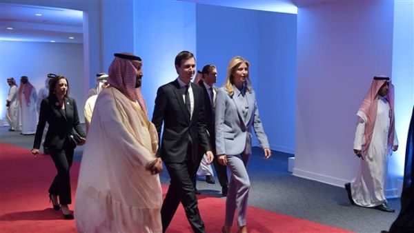 Jared Kushner (center) and Ivanka Trump arrive at the Global Center for Combating Extremist Ideology shortly before its inauguration in Riyadh. (AFP/ File Photo) Jared Kushner (center) and Ivanka Trump arrive at the Global Center for Combating Extremist Ideology shortly before its inauguration in Riyadh. (AFP/ File Photo)