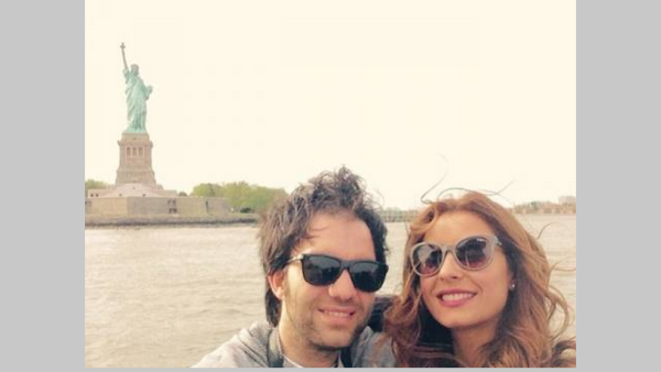 Sherif and Riham on their honeymoon in the US. (Instagram)