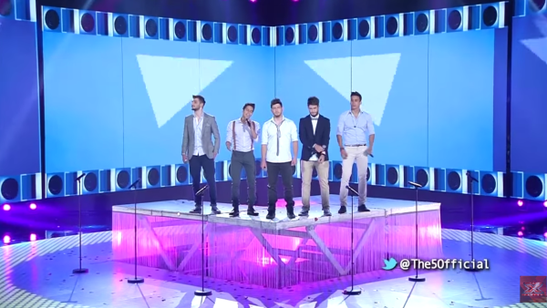 The Five performing "While We're Young" on The X Factor Arabia. (YouTube)