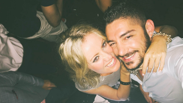 Wissam with his ex-fiance Hannah. (Al Jaras Magazine)