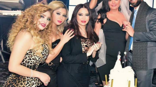 Touline on her wedding day with her husband and friends. (Albawaba Arabic)