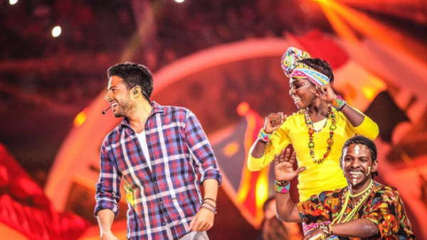 Hamaki performing at the closing ceremony of the 2016 African Handball Cup of Nations. (Instagram)