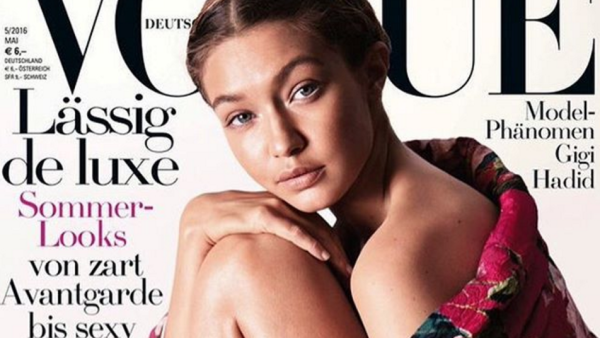 Teen model Gigi Hadid graces the cover of German Vogue. (Instagram)