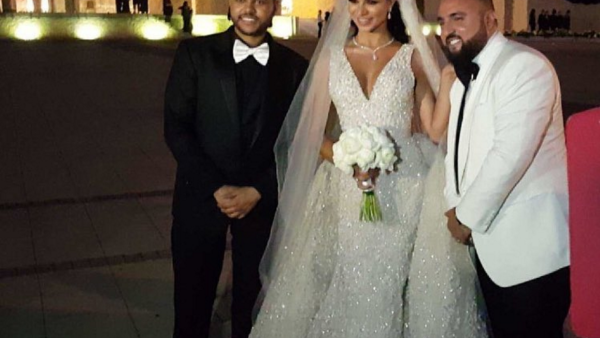 The Weeknd, Tarik Freitekh, French Montana, Haifa Wehbe and more celebs flocked to Rima Fakih's church wedding in Beirut on Sunday. (Instagram)