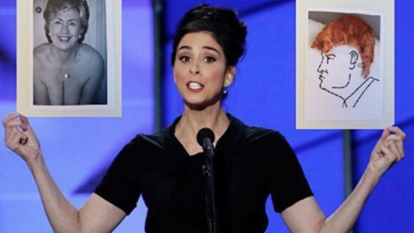 Sarah Silverman chews out backers of Bernie Sanders after they would not stop chanting his name at the Democratic National Convention. (Instagram)