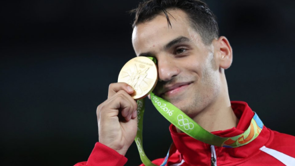 Jordanian Olympian Ahmad Abughoush was reportedly born in Israel. (credit: Twitter.com/@AviMayer) 