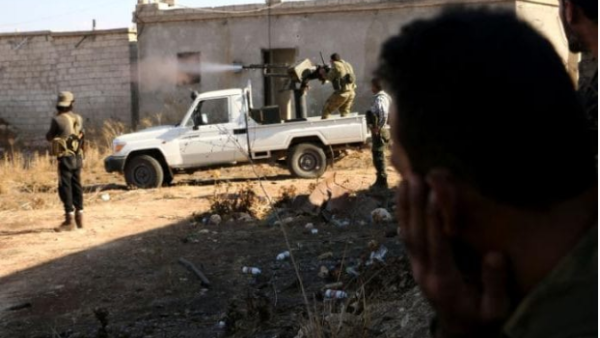 Rebels on the outskirts of Dabiq (AFP/File)