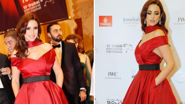 Durra looked so beautiful in a red dress at DIFF. (Instagram)