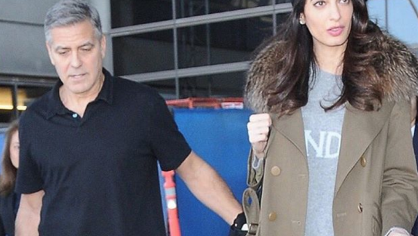 The couple celebrated Amal's bday in Barcelona. (Instagram)