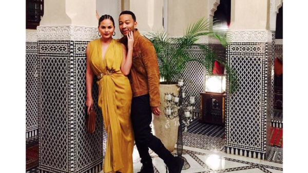 John and Chrissy on holiday in Marrakech. (Instagram)