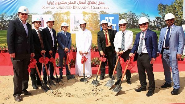 Senior officials from Union Properties CSCEC during groundbreaking ceremony. Senior officials from Union Properties CSCEC during groundbreaking ceremony.