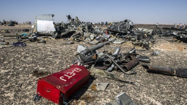 Wreckage of the Russian passenger plane that crashed in Sinai on October 31. (AFP/File) Wreckage of the Russian passenger plane that crashed in Sinai on October 31. (AFP/File)