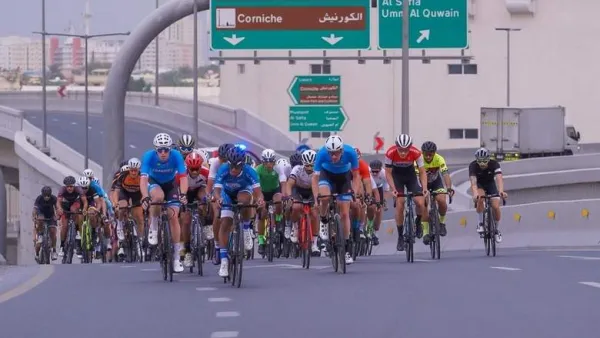 Gusev Vladimir won the male 19-49 category in the open 115km race (Photo: Khaleej Times)