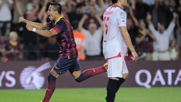 من مباراة إشبيلية وبرشلونة في الدوري