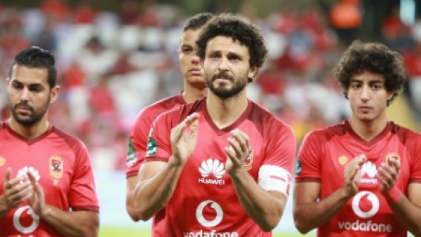 Ahly skipper Hossam Ghaly bid farewell to the team's fans in a testimonial game against Ajax Amsterdam on Friday (Photo: Ahly's official Twitter account) 