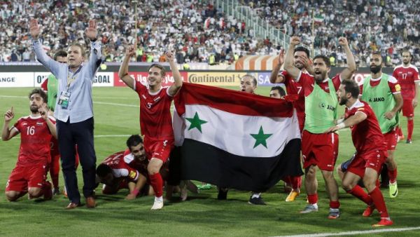لاعبو سوريا يحتفلون بالتعادل الثمين