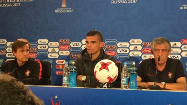 من المؤتمر الصحفي الخاص بمباراة منتخبي البرتغال وروسيا