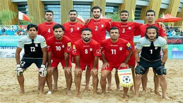 The Iranian men’s national beach soccer team (file photo)