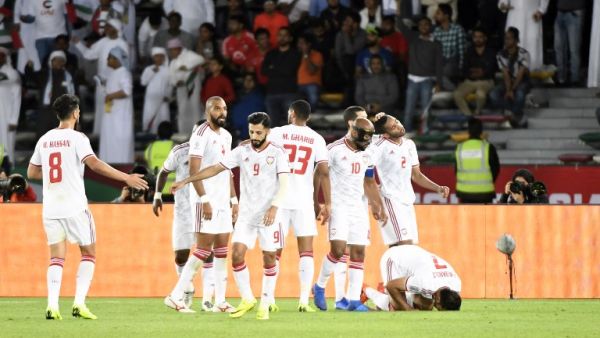  Khalfan Mubarak and Ali Ahmed Mabkhout combined to give the United Arab Emirates a hard-earned victory over India at the Asian Cup. 