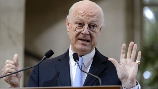 UN Special Envoy to Syria, Staffan de Mistura. (AFP/Fabrice Coffrini)