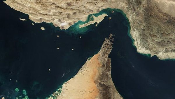 An aerial view of the strategic Strait of Hormuz. (File photo) An aerial view of the strategic Strait of Hormuz. (File photo)