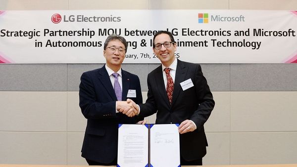 Strategic Partnership MOU between LG Electronics and Microsoft