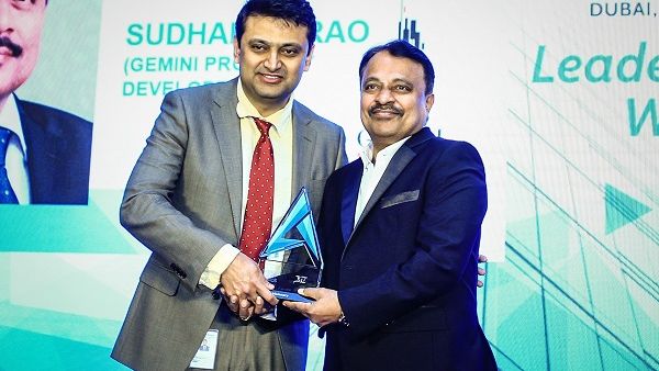 Sudhakar Rao Receiving the award.
