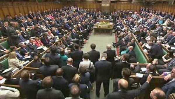 A video grab from footage broadcast by the UK Parliament’s Parliamentary Recording Unit via Parliament TV on August 29, 2013 shows a general view of the House of Commons during the debate about a response to the situation in Syria in central London on August 29, 2013. AFP PHOTO / PRU 