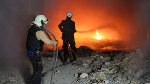 The monitoring group said that the dead included both prisoners and prison guards, adding that it had received information that a number of prisoners were shot dead while attempting to flee after airstrikes struck the prison.(AFP)