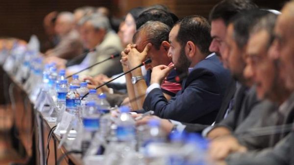Members of the Syrian National Council (SNC) attend the National Coalition of Syrian Revolution and Opposition forces meeting in Istanbul (Ozan Kose / AFP)