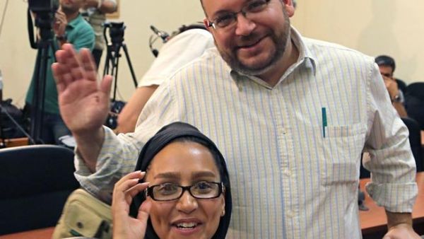 Detained Washington Post correspondent Jason Rezaian and his wife, photojournalist Yeganeh Salehi.  Both were arrested for espionage last July while working in Iran, but Salehi was later released. (AFP/File)