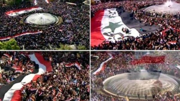 مظاهرات مؤيدة للرئيس السوري الأسد