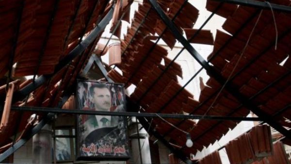 Site of a suicide bombing in the Jisr Abyad neighborhood in Damascus. [hdnux]