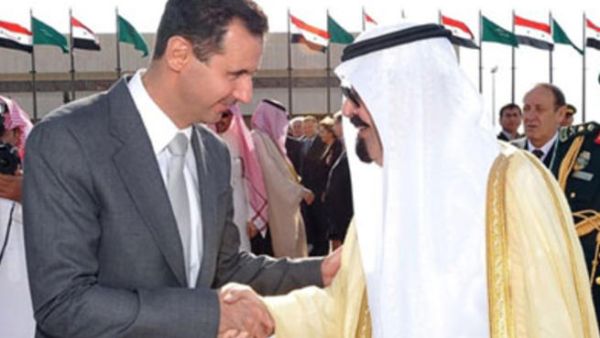 العاهل السعودي (يمين) والرئيس السوري خلال لقاء سابق