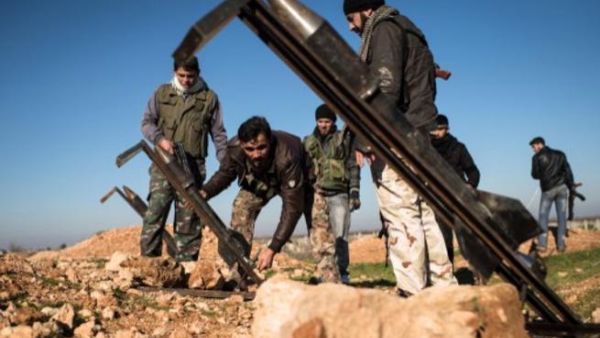 مقاتلون من المعارضة في الباب/حلب/أ.ف.ب